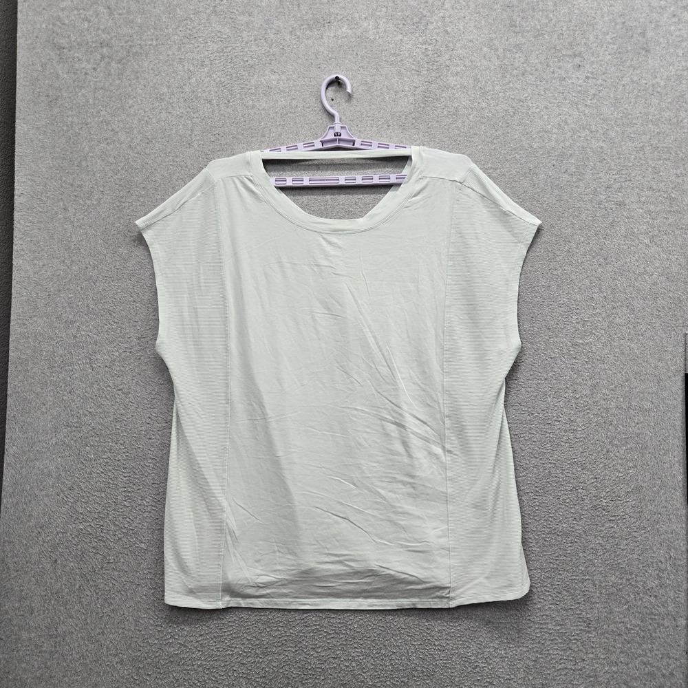 LIVI Women Activewear Top 22/24 Light Green Activewear Short Sleeve NWT